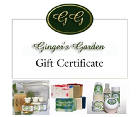 Gingers Garden Gift Certificate Gingers Garden Gift Certificate