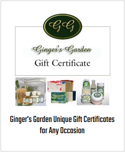 Ginger's Garden Unique Gift Certificates for Any Occasion